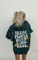 Treat People with Kindess | TPWK | Tumblr  VSCO girl | Y2k | Oversized Hoodie Hooded Sweatshirt 