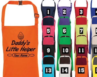 Daddy's Little Helper Childrens Cooking/Baking Apron Custom Personalised
