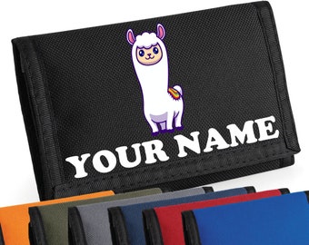 Happy Valentines Day Llama Alpaca Set Face Neck Leather Zipper Clutch Bag Wallet Large Capacity Long Purse For Women Personalized