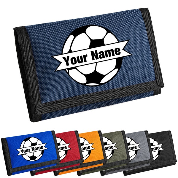 Personalised Football Cartoon Ripper Style Wallet/Purse - Add Your Name, Custom Printing