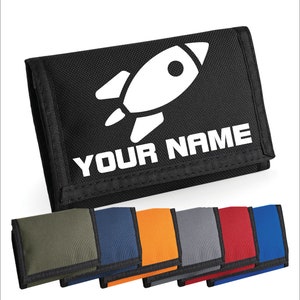 Cartera o monedero personalizado con forma de astronauta espacial: añade tu nombre e impresión personalizada