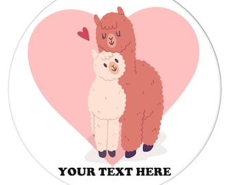 Personalised Mummy Llama Fridge Magnet Mothers Day Mum Gift - Add Your Own Text!