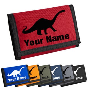 Personalised Brontosaurus Dinosaur Ripper Style Wallet/Purse - Add Your Name, Custom Printing
