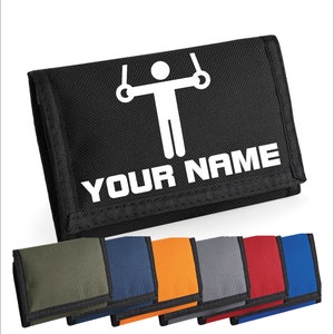 Personalisierte Gymnastikringe Stil Brieftasche / Geldbörse - fügen Sie Ihren Namen hinzu, benutzerdefinierter Druck