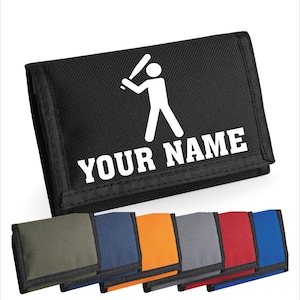Cartera o monedero personalizado estilo Baseball Ripper: agregue su nombre, impresión personalizada