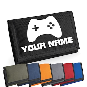 Personalisierte Gaming Gamer Controller Ripper Style Brieftasche / Geldbörse - fügen Sie Ihren Namen hinzu, benutzerdefinierter Druck