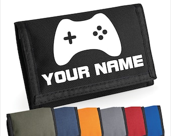 Personalised Gaming Gamer Controller Ripper Style Wallet/Purse - Add Your Name, Custom Printing