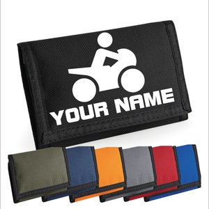 Portafoglio/borsa da motociclista personalizzato per motociclista - Aggiungi il tuo nome, stampa personalizzata
