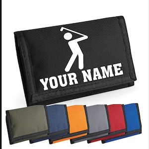 Cartera o monedero personalizado estilo Golf Ripper: agregue su nombre, impresión personalizada