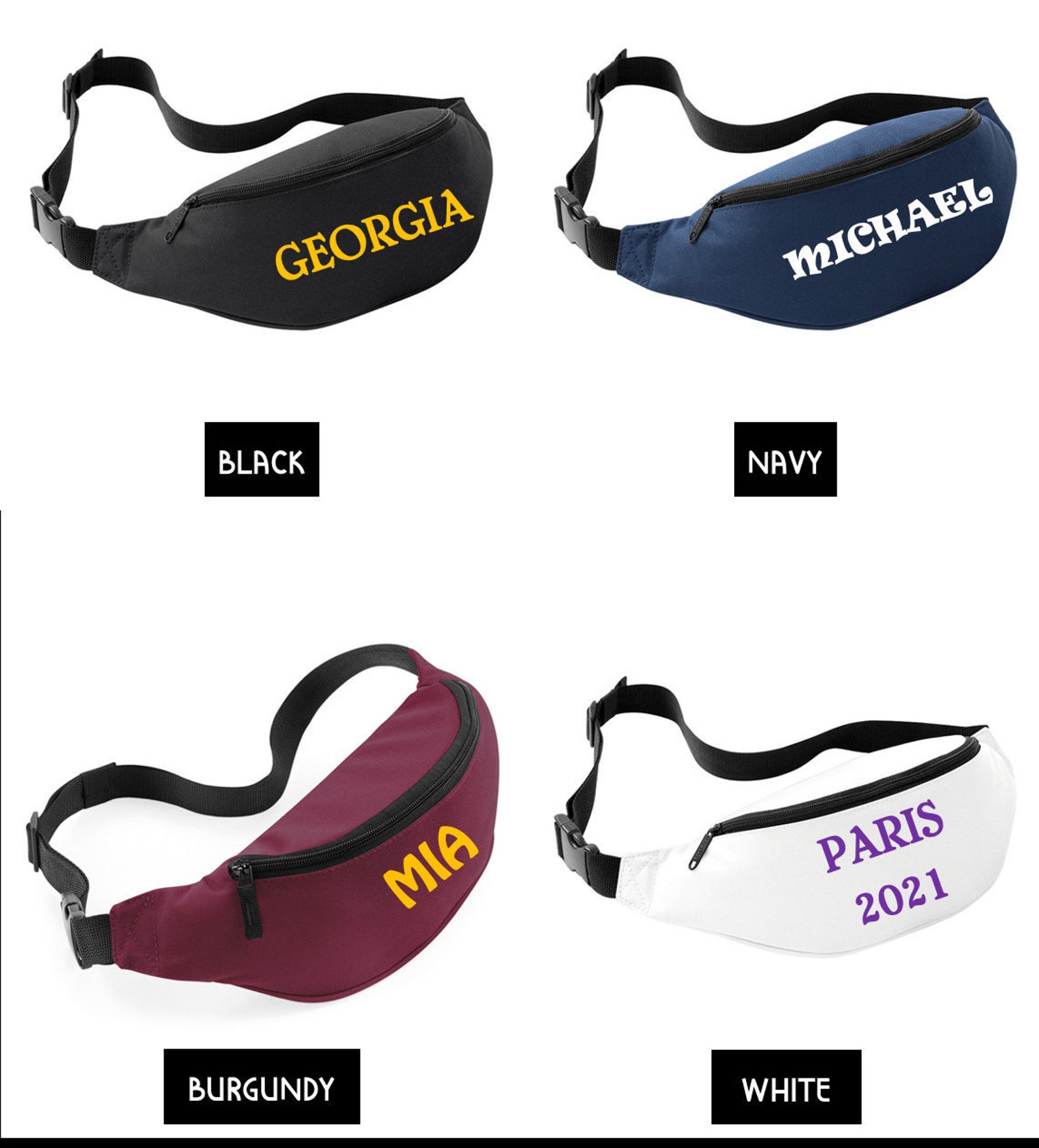 Personalised Custom Bum Bag/fanny Pack/belt Bag Etsy