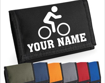 Personalisierte Radfahren Bike Riding Ripper Style Brieftasche / Geldbörse - Fügen Sie Ihren Namen hinzu, individueller Druck