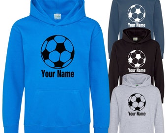 Sweat à capuche de football personnalisé pour enfants - Ajoutez votre nom!