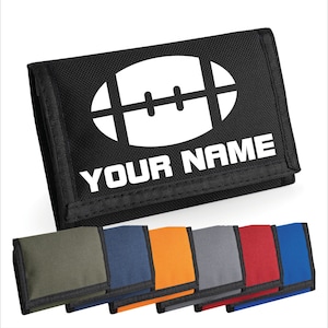 Personalised Rugby Style Wallet/Purse - Add Your Name, Custom Printing