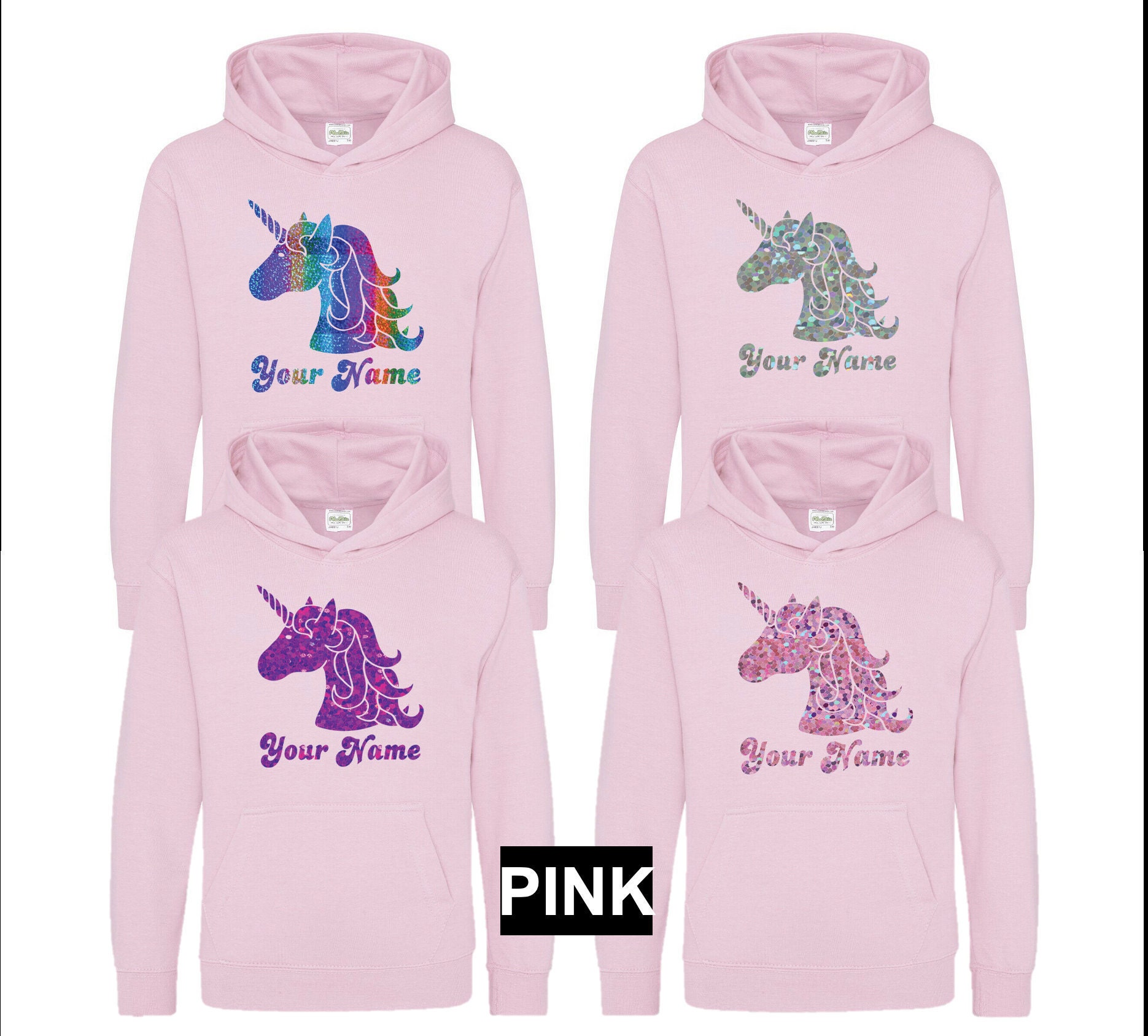 Personalised unicorn hoodie sale