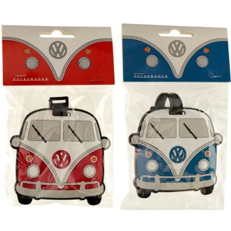 Official Volkswagen VW T1 Camper Bus Blue Red PVC Suitcase | Etsy