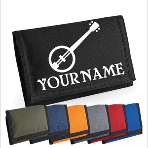 Personalised Banjo Wallet/Purse - Add Your Name, Custom Printing