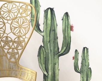 Desert Landscape Cactus Sun Wall Sticker Vinyl Decal Mural Art Decor EH1279