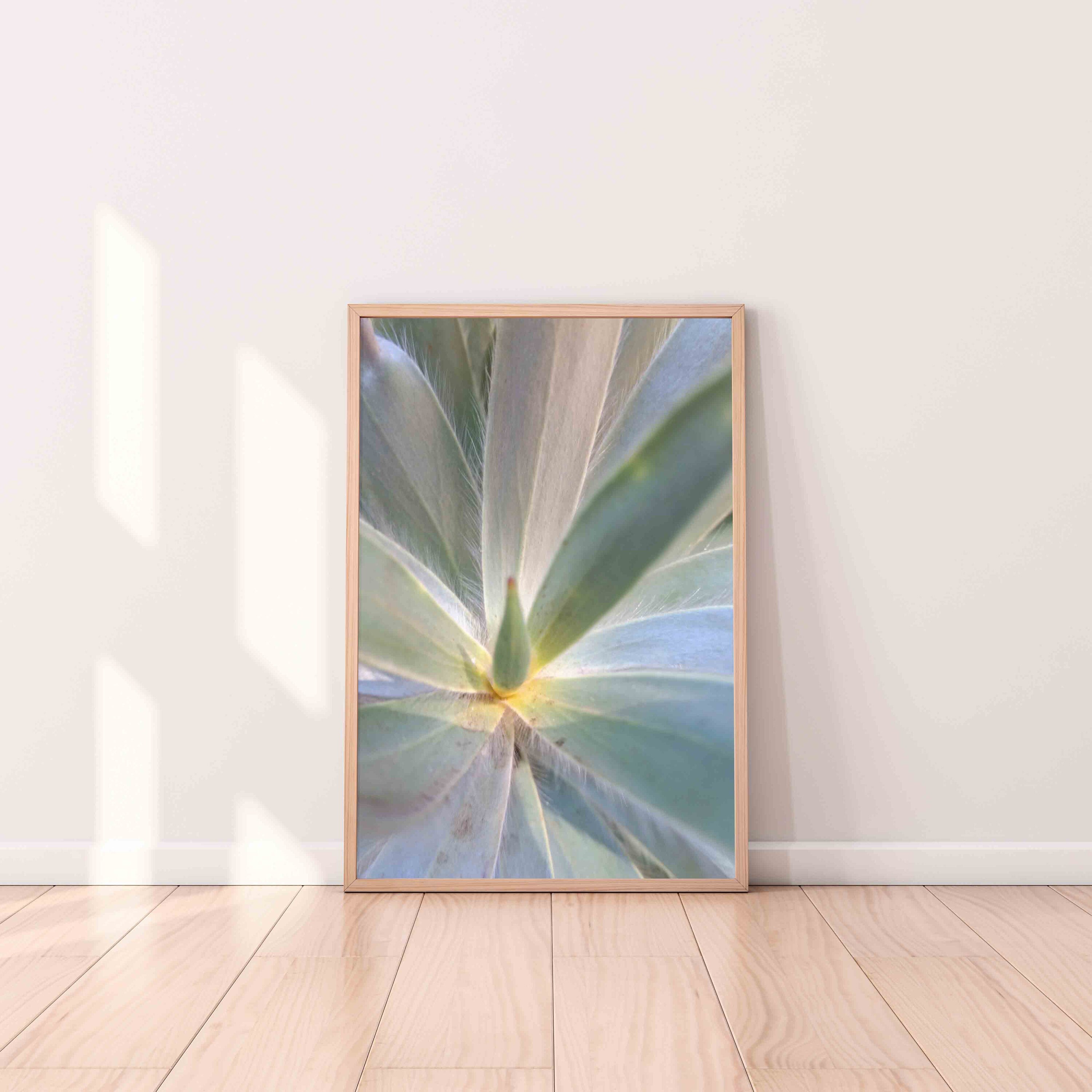 Silver Leaf Printable Wall Art Modern Home Decor Desert Etsy