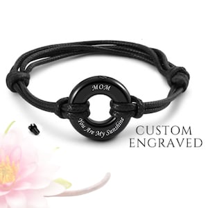 Urn Bracelet for Human or Pet Ashes for Him Custom Engraved - Eternity Circle of Life - Cremation Jewelry - Memorial Jewelry - Sympathy Gift