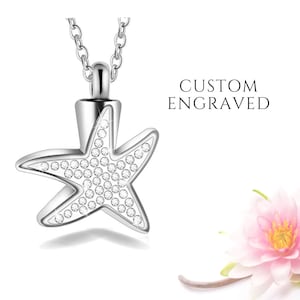Urn Necklace for Human or Pet Ashes Custom Engraved | Cremation Memorial Jewelry | Memorial Locket Pendant | Keepsake Cremation Urn Necklace