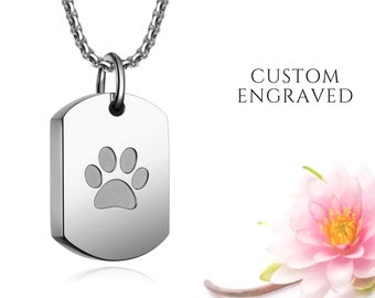 Urn Necklace for Pet Ashes | Pet Memorial Jewelry Gift | Pet Ashes Keepsake | Custom Cat Dog Pet Urn Necklace | Cat Dog Pet Loss Gift