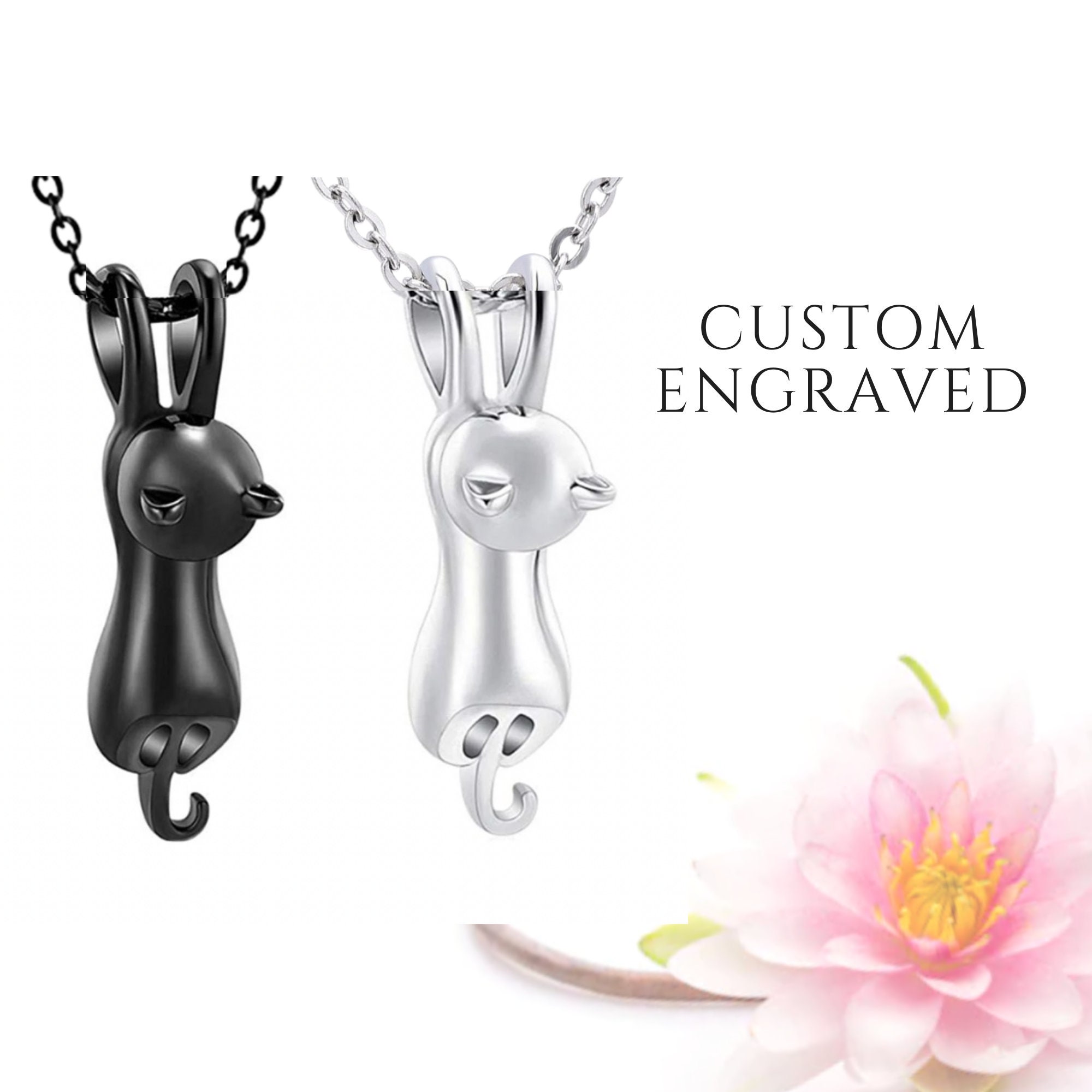 Urn Necklace for Human or Pet Ashes | Cat Memorial Gift | Pet Ashes Jewelry | Cat Ashes Necklace | Cat Loss Gift | Cremation Jewelry
