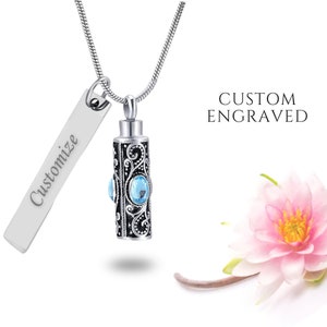 Urn Necklace for Human or Pet Ashes | Cremation Urn Jewelry Necklace | Memorial Necklace |  Personalized Ashes Necklace | Ashes Jewelry
