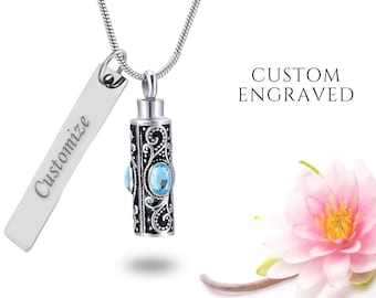 Urn ketting voor as van mens of huisdier | Crematie Urn sieraden ketting | Gedenkketting | Gepersonaliseerde as ketting | As sieraden