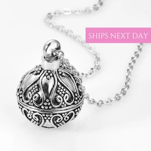 Urn Necklace for Human or Pet Ashes | Flower Urn Necklace | Cremation Necklace | Memorial Jewelry | Cremation Jewelry | Sympathy Gift