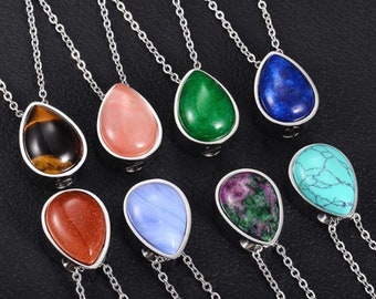 Keepsake Urn Necklace for Human Ashes | Mourning Jewelry | Personalized Crystal Teardrop Urn Necklace | Cremation Memorial Urn Jewelry