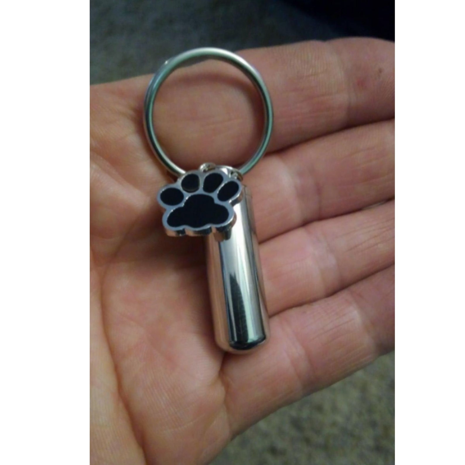 Engraved Dog Keychain Urn Keychain Custom Pet Ashes Etsy