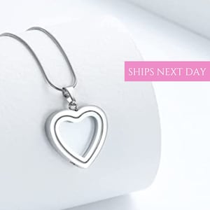 Heart Glass Urn Cremation Necklace for Women | Glass Vial Necklace | Cremation Jewelry | Memorial Jewelry | Sympathy Gift | Ashes Necklace