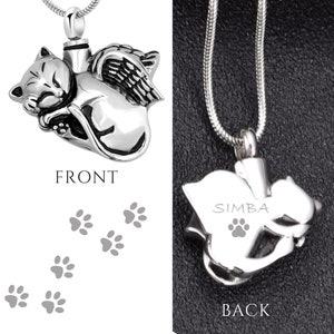Urn Necklace | Cremation Necklace | Cat Memorial Gift | Pet Ashes Jewelry | Cat Ashes Necklace | Cat Loss Gift | Cremation Jewelry