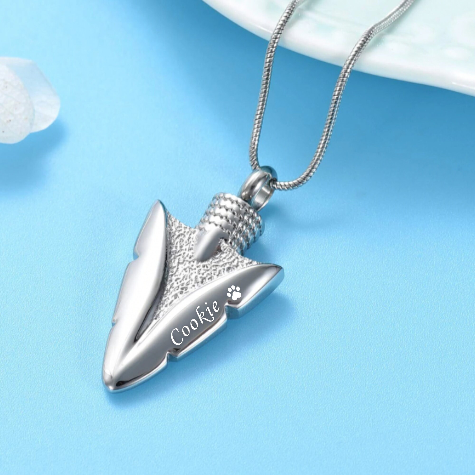 URONE Collana a forma di urna per cenere, in argento Sterling 925, con ciondolo a forma di cenere, per uomini e donne, 45.7 Zentimeter, Argento sterling, Abalone simulato URONE Collana a forma di urna per cenere, in argento Sterling 925, con ciondolo a forma di cenere, per uomini e donne, 45.7 Zentimeter, Argento sterling, Abalone simulato