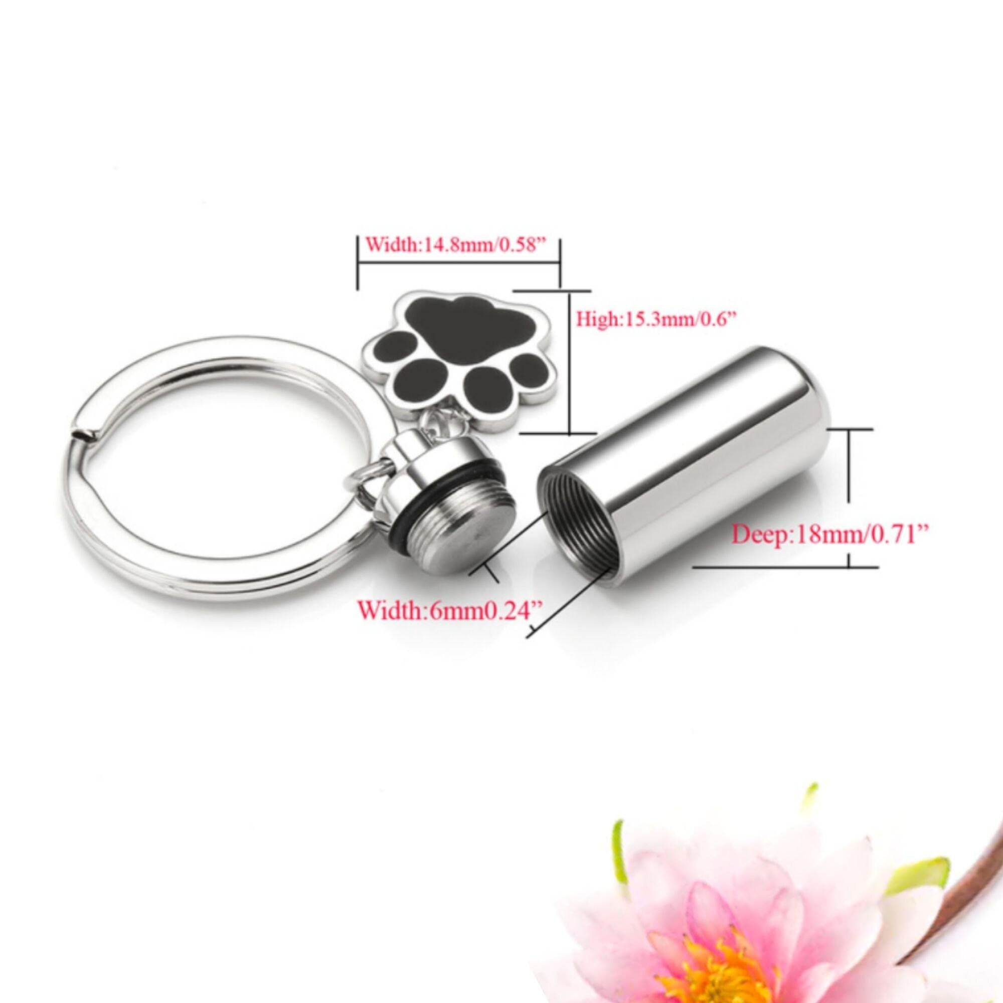 Engraved Dog Keychain Urn Keychain Custom Pet Ashes Etsy