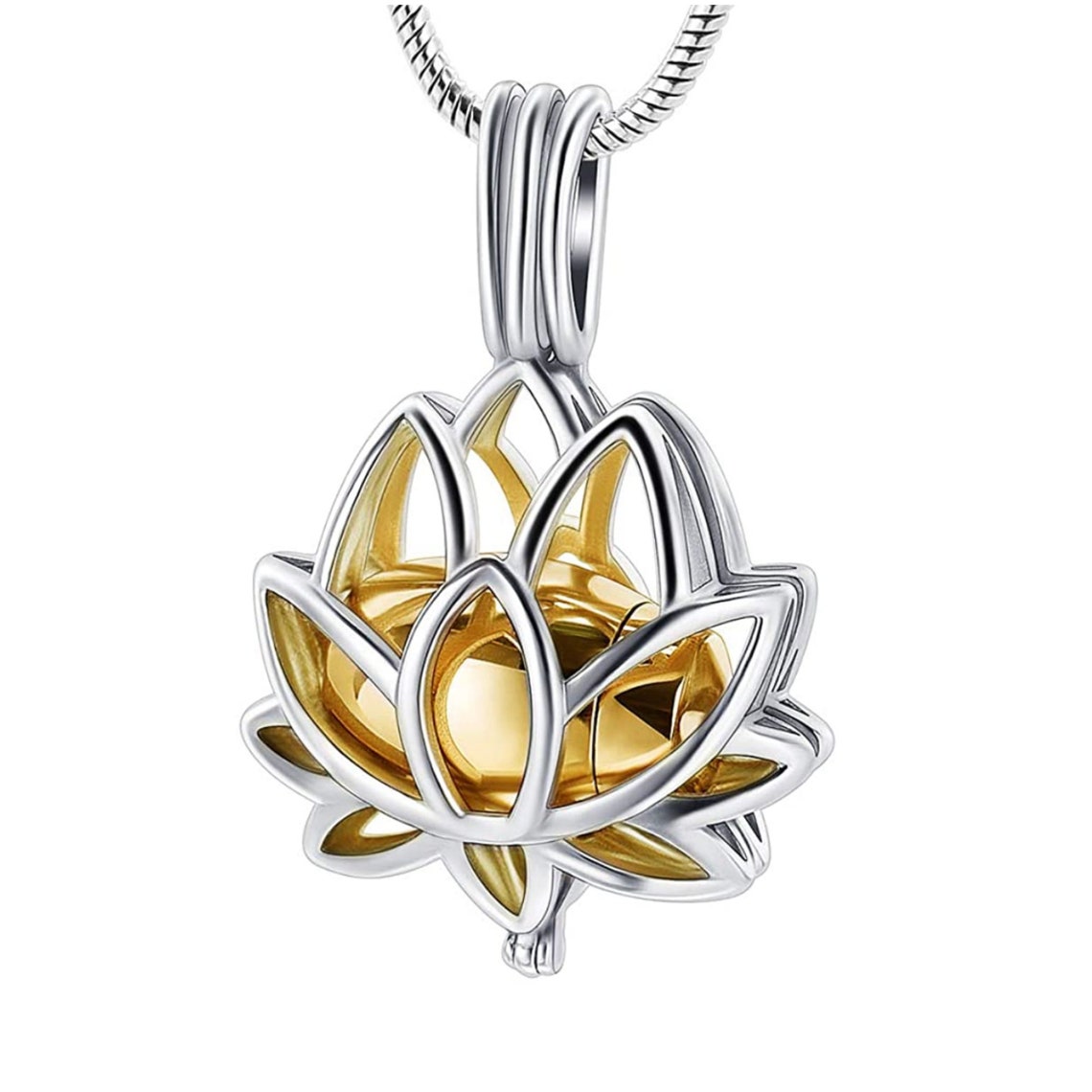 Pendentif de fleur de lotus Bijoux de crémation de fleur de | Etsy