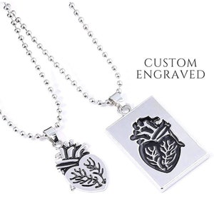 Long Distance Relationship Gift for Boyfriend | Couples Necklace | Valentines Day Necklaces | Matching Necklaces | Couple Necklace Set