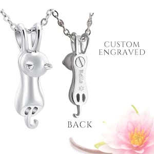 Cat Memorial Jewelry | Cat Cremate Necklace | Cat Urn Cremation Jewelry | Cat Loss Memorial Gift | Pet Ashes Jewelry | Cat Ashes Necklace