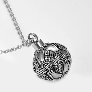 Urn Necklace for Human or Pet Ashes | Flower Urn Necklace | Cremation Necklace | Memorial Jewelry | Cremation Jewelry | Sympathy Gift