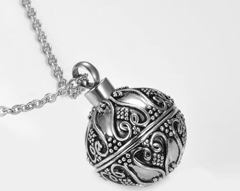 Urn Necklace for Human or Pet Ashes | Flower Urn Necklace | Cremation Necklace | Memorial Jewelry | Cremation Jewelry | Sympathy Gift