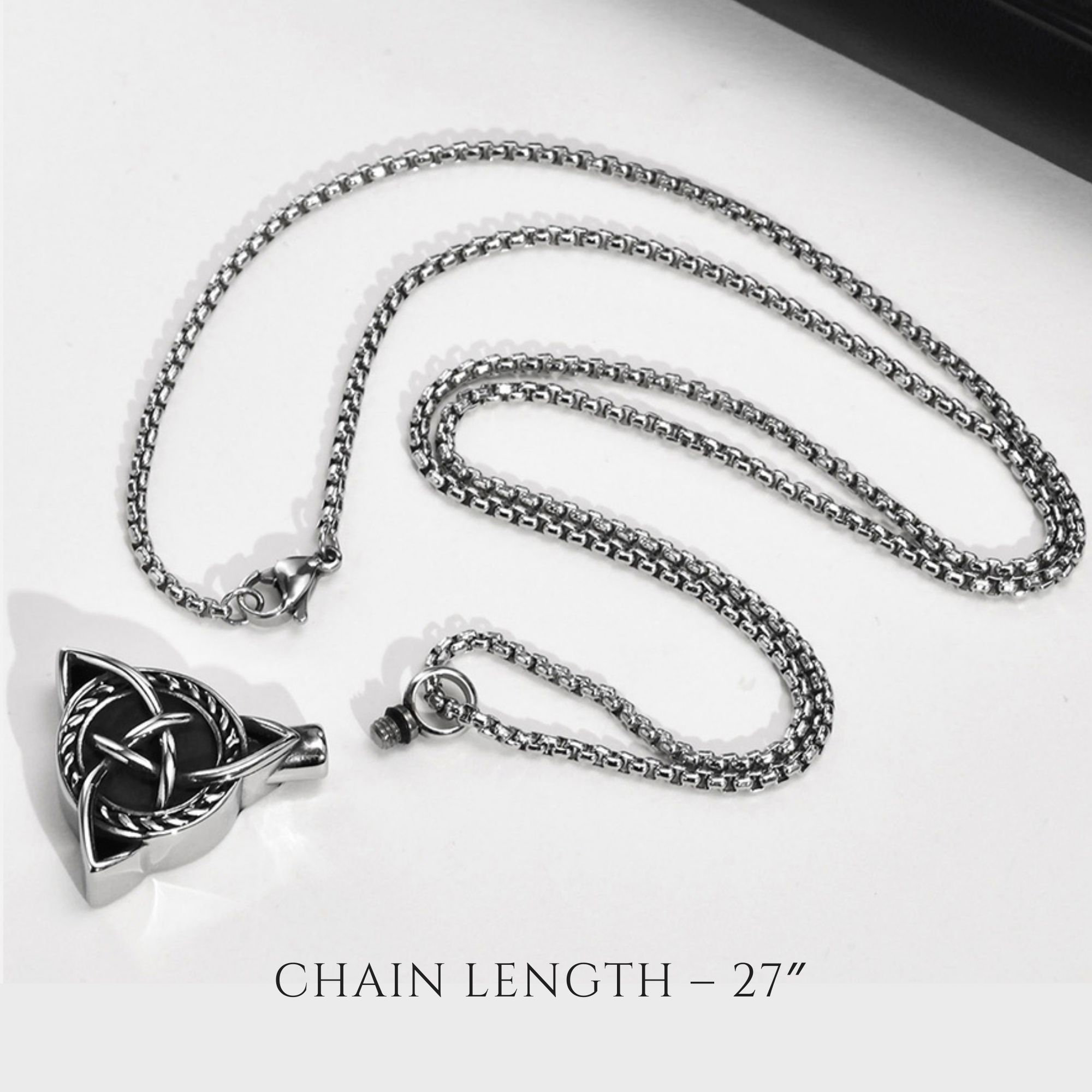 ケルトノット メンズ 遺灰用骨壷ネックレス | カスタム刻印入り 火葬