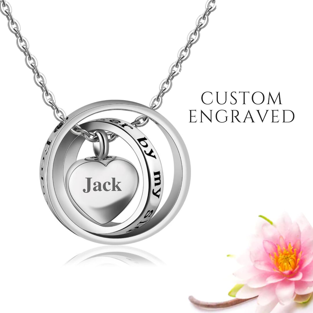 Forever in My Heart Urn Necklace for Human Pet Ashes | Urn Necklace for ...
