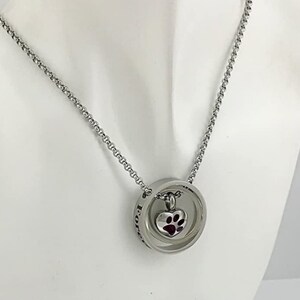 Urn Necklace | Pet Ashes Necklace | Pet Ashes Jewelry Keepsake | Dog Urn Necklace | Pet Sympathy Gift | Paw Necklace | Pet Bereavement Gift image 10