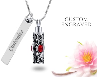 Crystal Cremation Urn Necklace for Human or Pet Ashes | Cremation Jewelry | Memorial Necklace | Sympathy Gift | Mourning Jewelry Ash