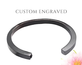 Urn Bracelet for Human or Pet Ashes for Him Custom Engraved | Cremation Jewelry | Memorial Jewelry | Sympathy Gift | Cremation Bracelet