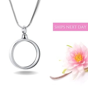 Glass Urn Cremation Ashes Necklace for Women | Glass Vial Necklace | Sympathy Gift | Cremation Memorial Fillable Jewelry for Sand or Ashes