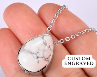 Teardrop Urn Necklace for Ashes | White Urn Necklace for Women | Cremation Jewelry | Memorial Necklace | Sympathy Gift | Mourning Jewelry