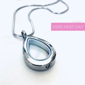 Teardrop Cremation Urn Necklace for Human or Pet Ashes | Cremation Jewelry | Memorial Jewelry | Sympathy Gift | Mourning Jewelry Ash
