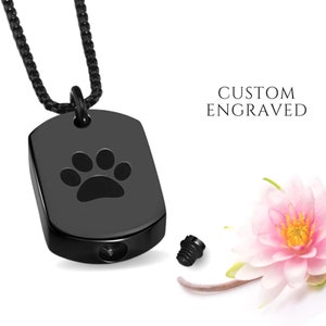 This Pet Urn Necklace for ashes crafted in stainless steel will never tarnish or fade away. Keep your pets with you always.