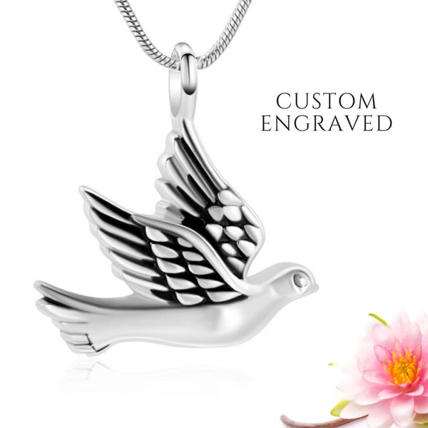 Urn Necklace for Human Pet Ashes | Dove Urn Necklace Personalized | Urn Necklace | Cremation Jewelry | Cremation Necklace | Locket Pendant